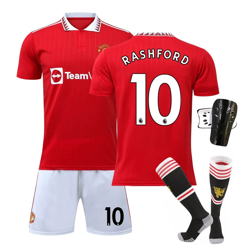Футболка/форма с номером 22-23 Red Devils №7 Криштиано Роналдо №6 Погба 10 Рашфордз №18 B-толлиционий футболка-форма футбольной формы