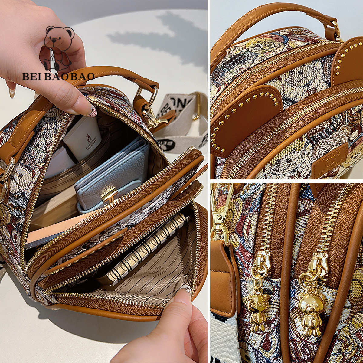 Beibao Source Factory Women 's Bag Sweet Bunny Bag popular moda bolso de nicho de hombro inclinado