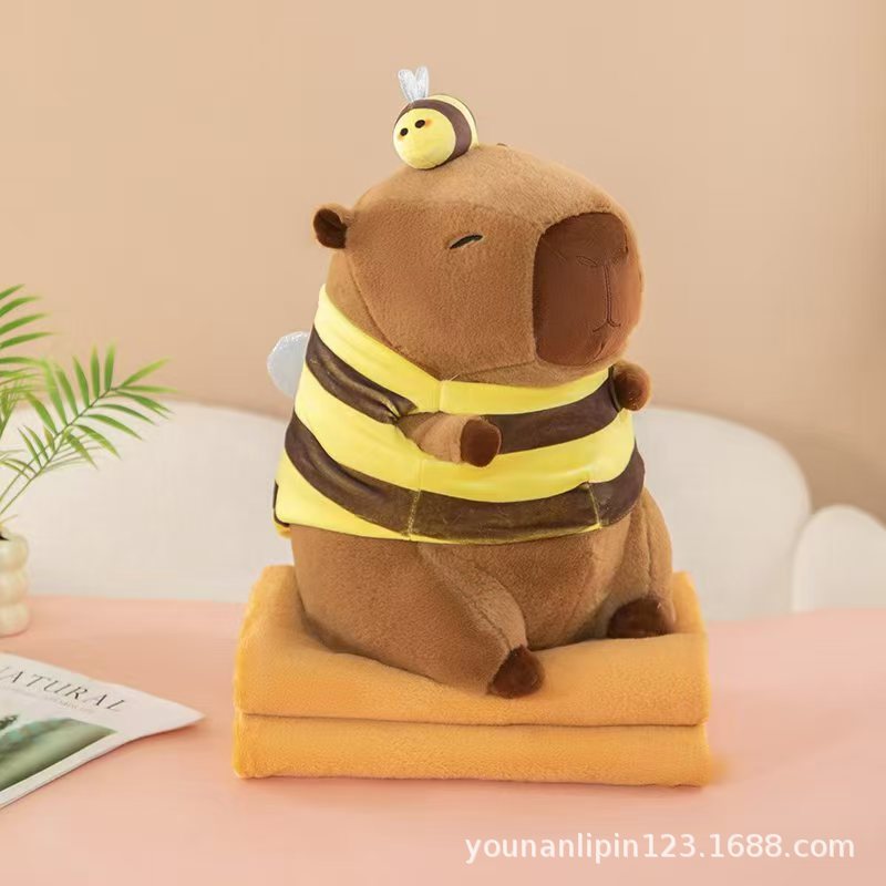 Pequeño capibara de abeja