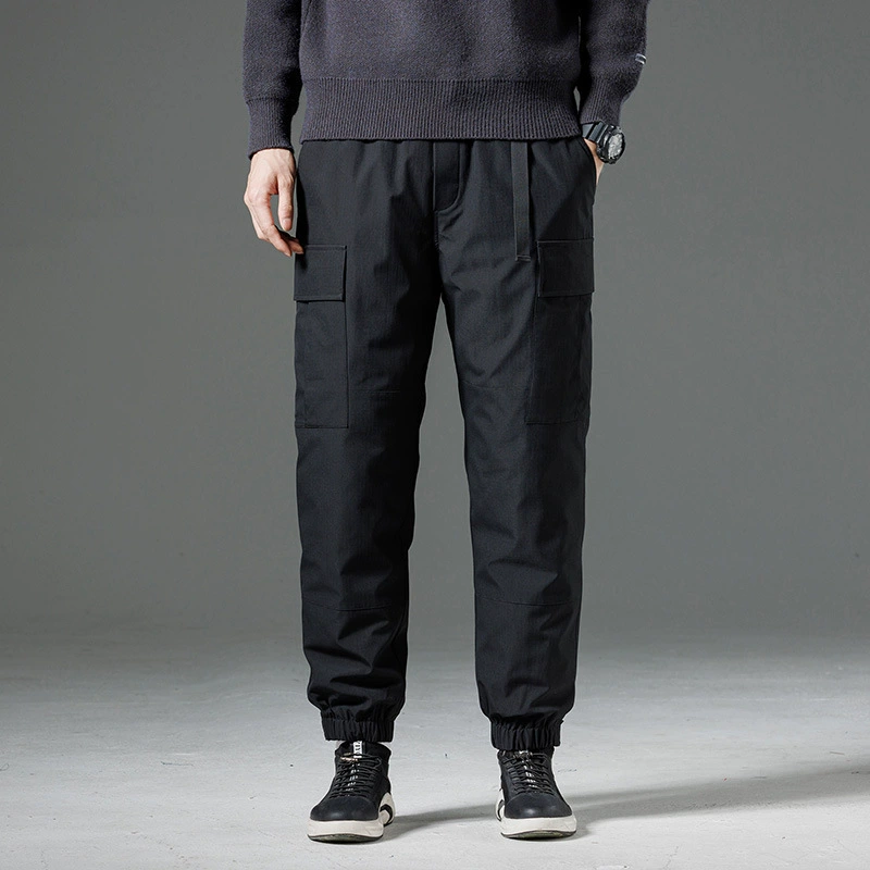 Пуховые брюки мужские приливные фирменные костюмы трансграничные 90 утка пух зимой могут быть утолщены в прямом эфире на открытом воздухе теплые повседневные брюки