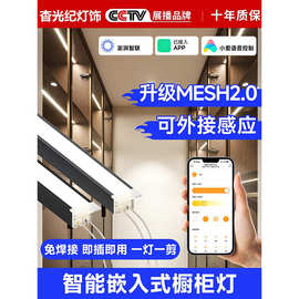 智能款免焊接橱柜灯嵌入式灯书柜酒柜灯厨房柜子层板灯led灯带