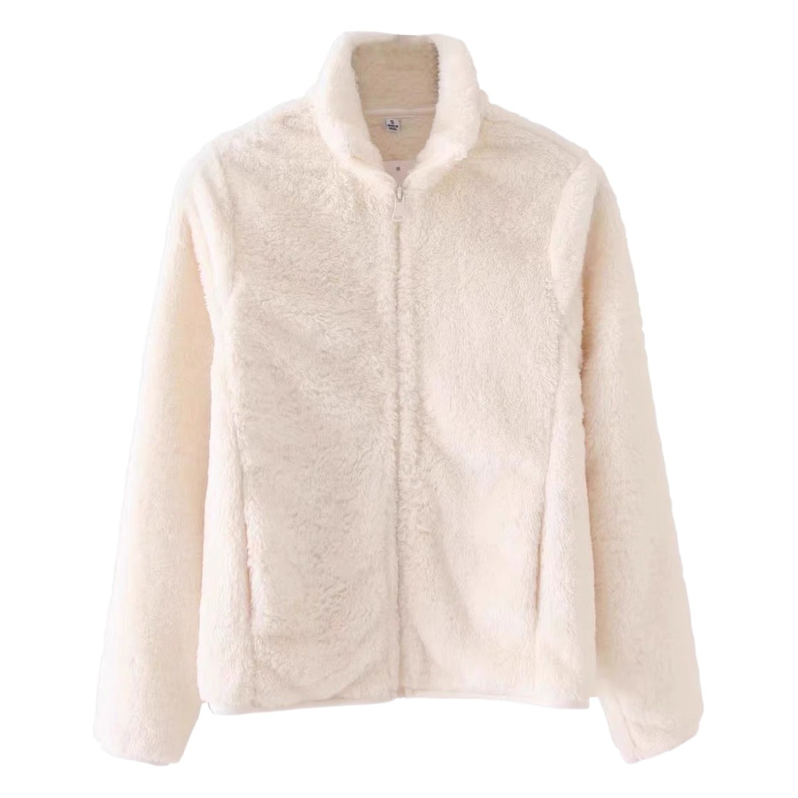 Autumn and Winter Women's Warm Fleece-Lined Plush Polar Fleece Jacket Long-Sleeved Plush Coral Velvet Zipper Jacket Warm