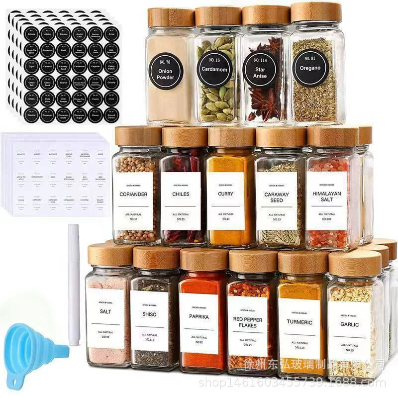 Square glass set, 4 oz, 24 pieces, 120 ml