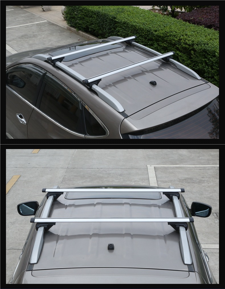 Car Universal Load-Bearing Luggage Rack Suv Pmv Roof Rack Crossbar Travel Rack Storage Shelf Aluminum Alloy Bracket
