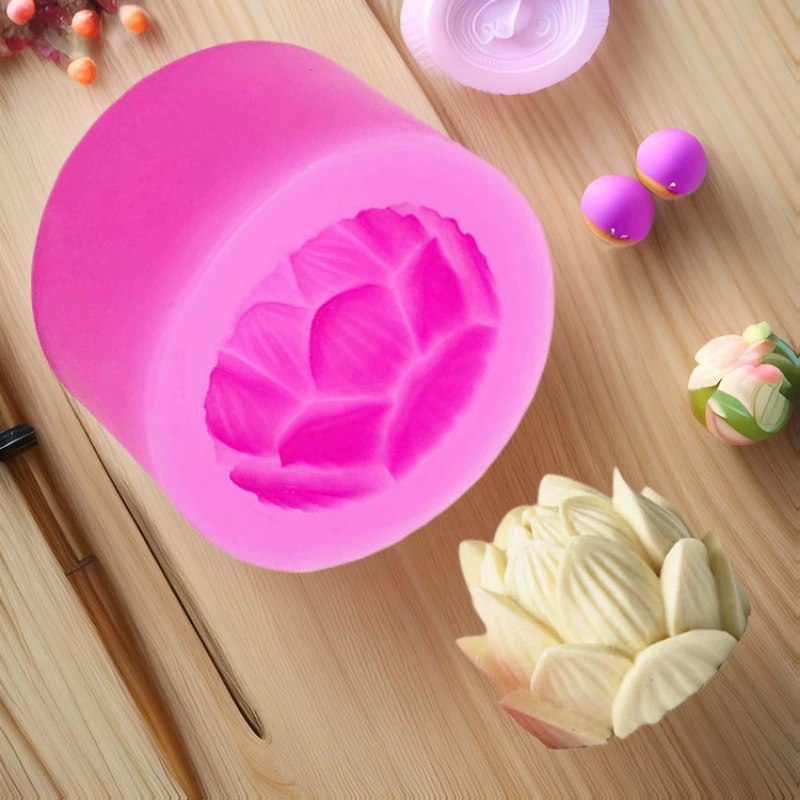 Лотосовидная ароматизированная гипсовая свечная форма DIY кухонные украшения для выпечки шоколада выпечка