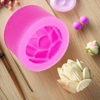 Лотосовидная ароматизированная гипсовая свечная форма DIY кухонные украшения для выпечки шоколада выпечка