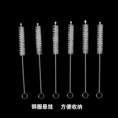 304 Stainless Steel Milk Bottle Straw Brush, Multi-Model Nylon Test Tube Brush Spiral Cup Brush, Bulk and Affordable