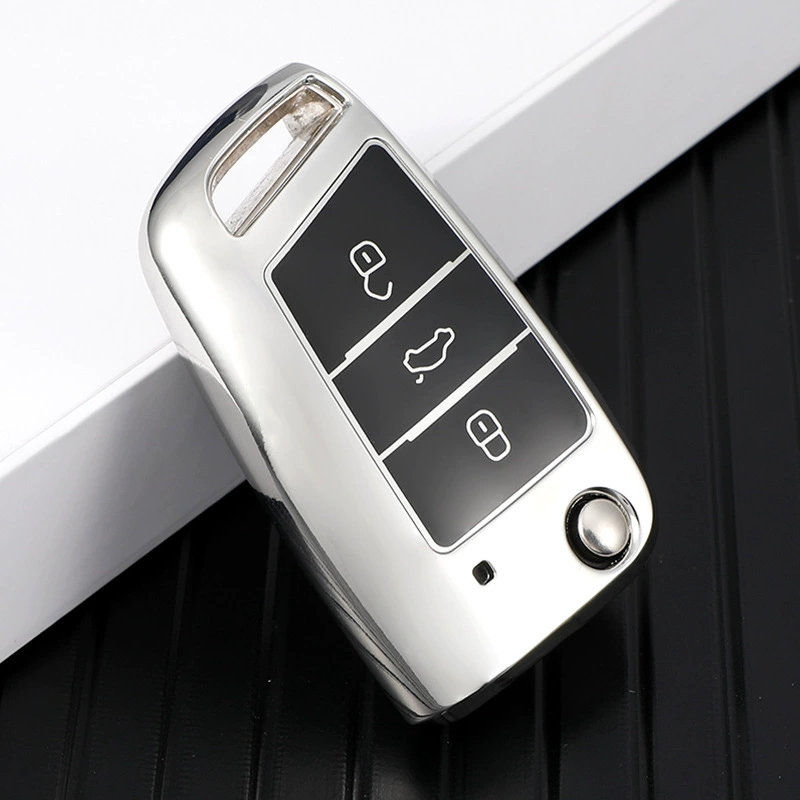 Чехол для ключей Volkswagen подходит для нового автомобильного ключа Magotan Passat Baolai Tu Yue, винил из ТПУ