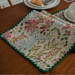 伊琪韻卓旗ジャカード茶旗刺繍田園ピンク百合テレビ棚茶何条蓋布装飾