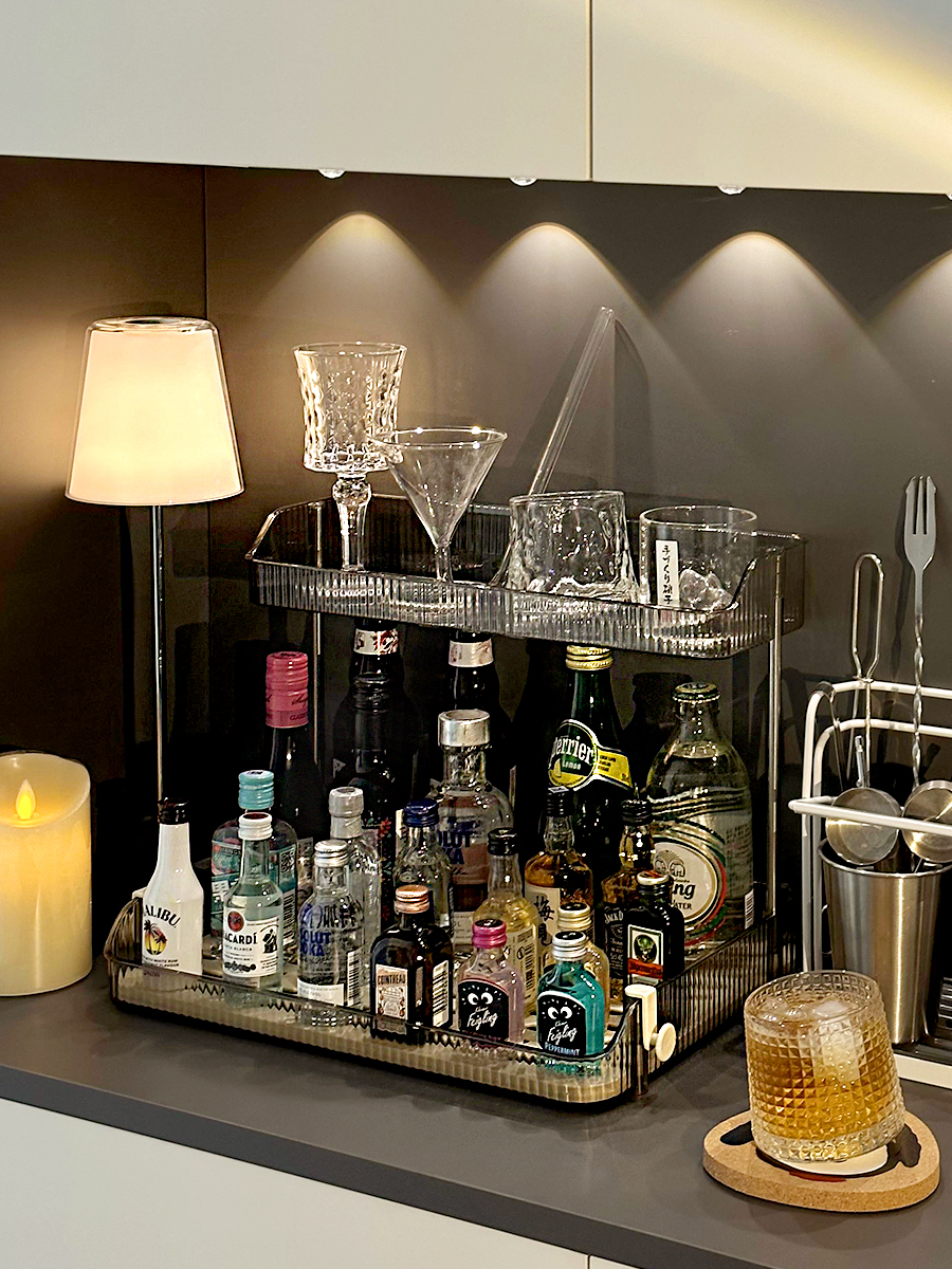 Small Wine Rack for Home Bar, Small Liquor, Small Foreign Wine, Small Wine Version, Wine Glass Storage Rack, Mini Imported Foreign Wine Display Rack