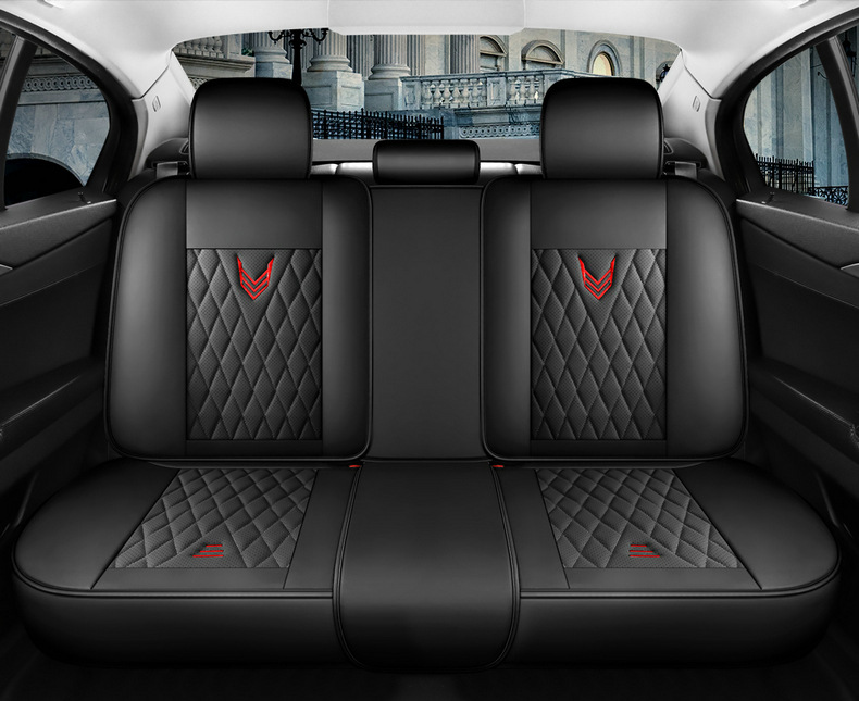 Car Seat Cover New Special Full Surrounding Four Seasons Universal Perforated Breathable Full Leather Winter Car Interior Supplies Seat Cushion