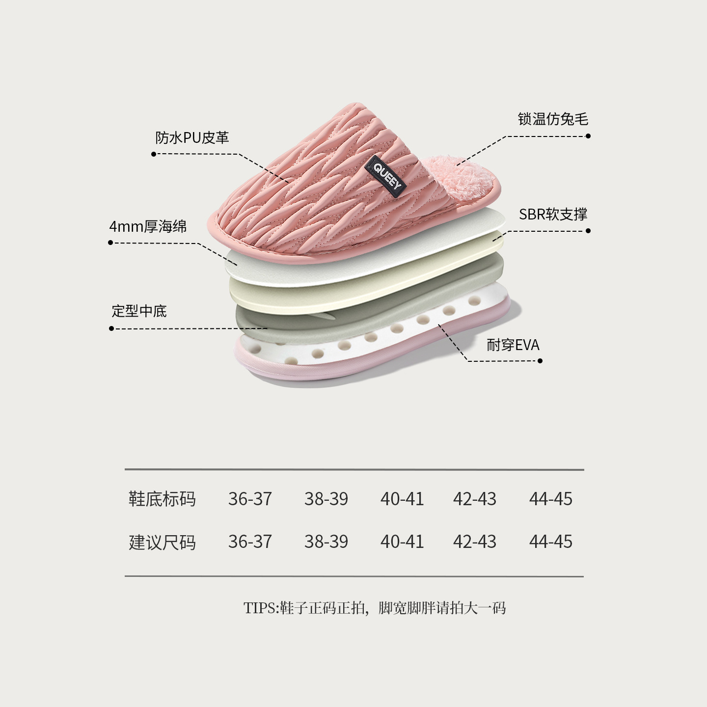 Pantofole in cotone per donna inverno 2025 nuova suola spessa antiscivolo più pantofole in cotone con punta impermeabile antibatterica antiodore calda in velluto per uomo