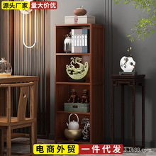 茶柜置物架茶叶茶边茶水柜新中式博古架客厅置物柜竹子储物边柜子
