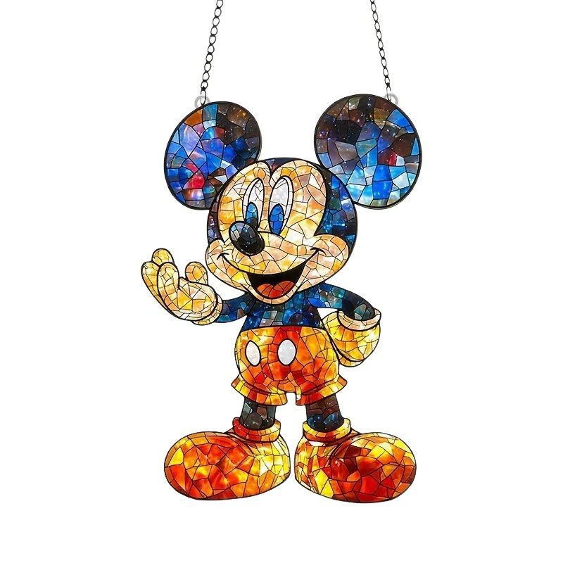 Кросс‑бордерская горяча́я мышь (Mickey) витражная солнечная ловушка, витражная стеклянная декоративная тарелка с изображением Микки
