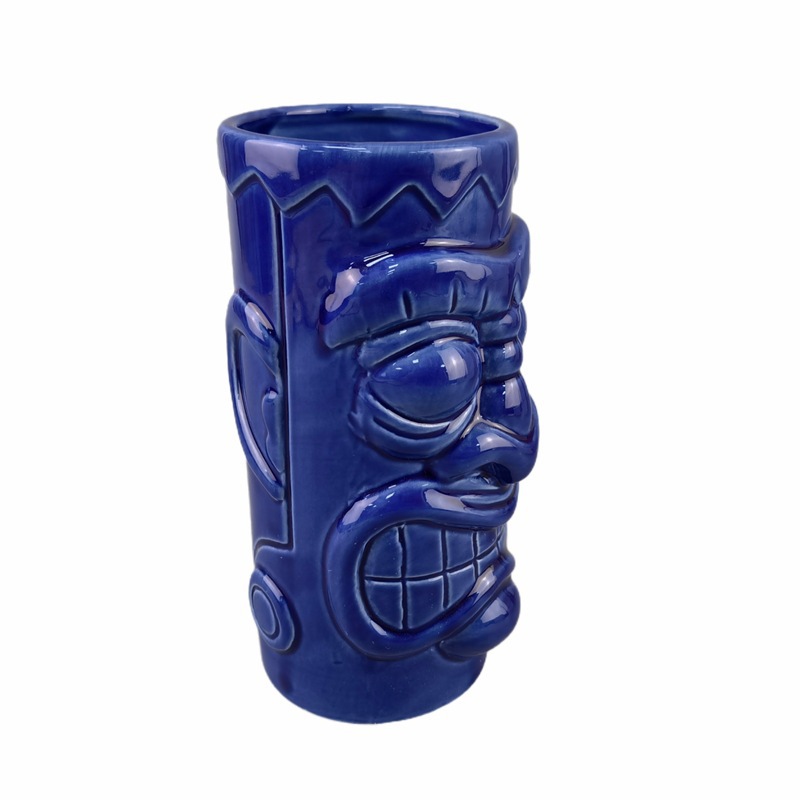 Taza de bar americana tiqui taza de cóctel de cerámica hawaiana en relieve taza tiqui taza zombie taza de verano venta caliente