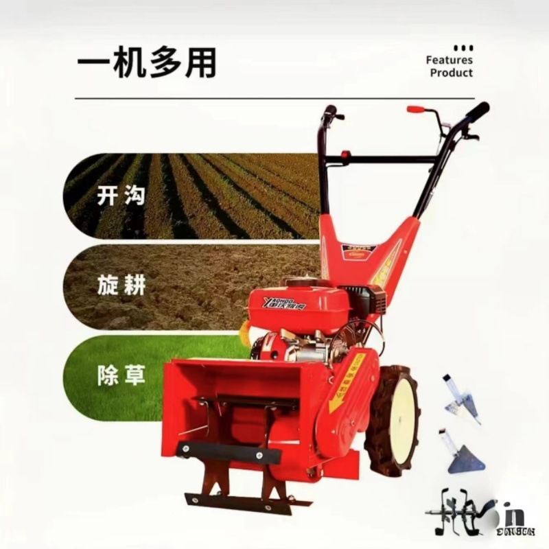 重庆耀虎汽油机四驱微耕机农用两驱小型微耕机旋耕松土除草耙地