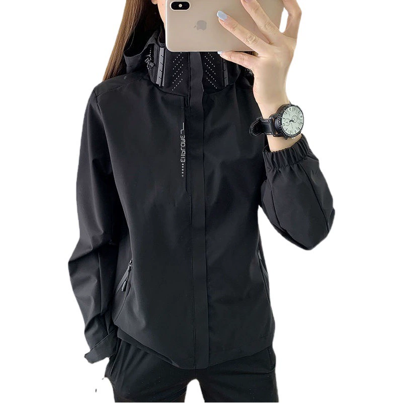 Однослойная женская водонепроницаемая и ветрозащитная легкая софтшелл куртка, водоотталкивающая куртка для пар, мужская альпинистская куртка с индивидуальным логотипом.