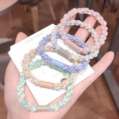 2022 Simple Basic Underwear Elastic Knotted Braided Hair Ties, High-Elastic Durable Hairbands, Headwear