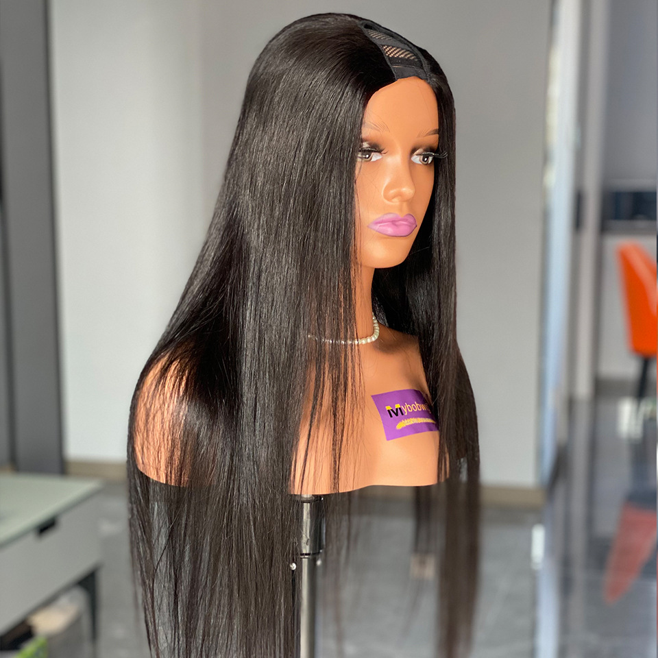 Parrucche con chiusura in pizzo dritto 4X4 capelli umani Xuchang pizzo frontale veri capelli umani_voghion.com