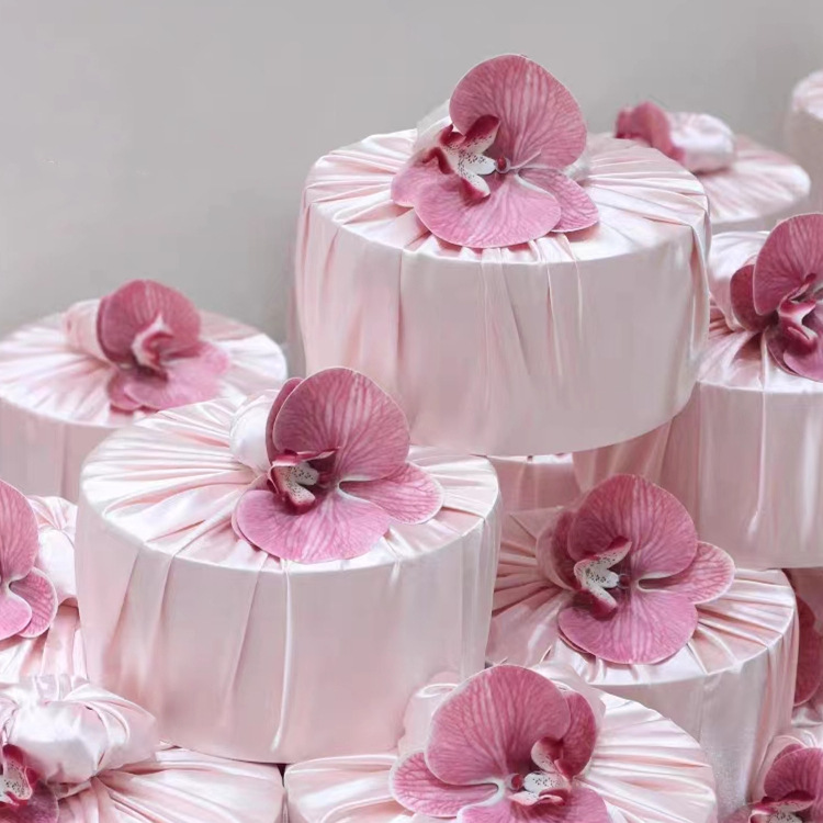 Furoshiki Wrapping Cloth Groomsmen Bridesmaid Souvenir High-End Silks and Satins Wedding Candy Box