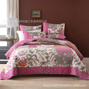 New foreign trade American hand-made quilt quilt cotton South Korea bed cover air conditioning quilt summer quilt bed sheet three-piece set
