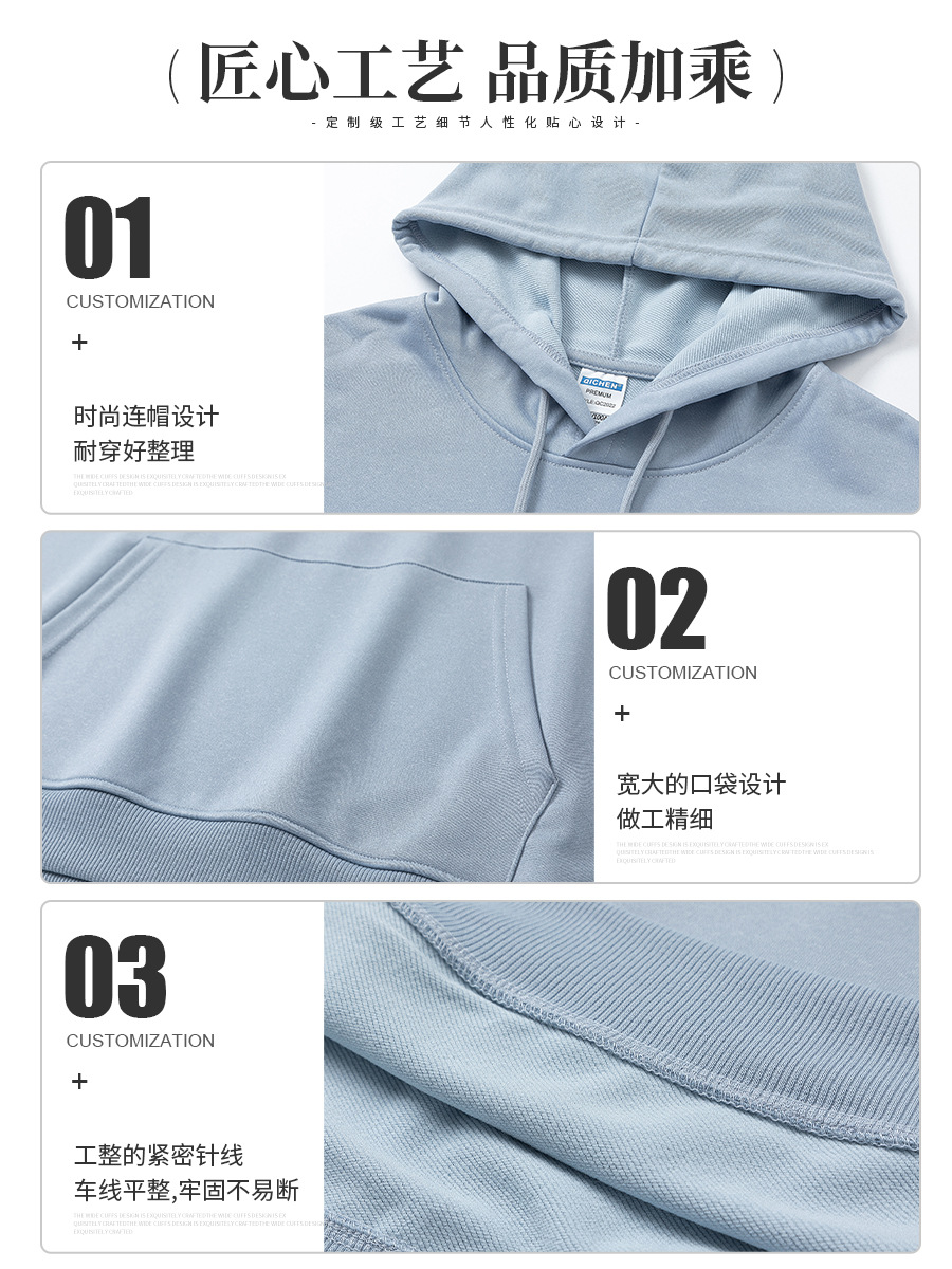 Suéter encapuchado, ropa de trabajo personalizada, logotipo impreso, logotipo de la empresa, grupo de estudiantes, fiesta de clase, camisa con sombrera de algodón