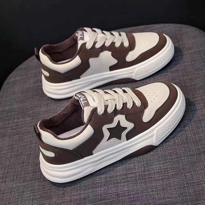 Casual footwear platform, fashionable white shoes for leisure, autumn, internet celebrity