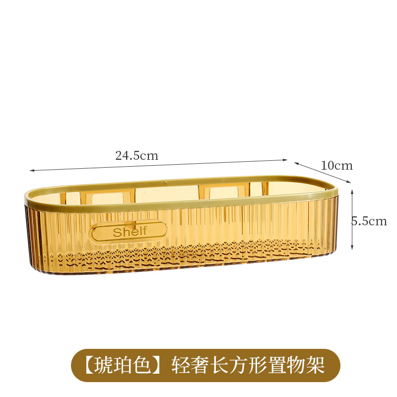 Estante de almacenamiento de baño verde oscuro estante de almacenamiento montado en la pared hogar Hotel Punch-free cocina baño inodoro multiusos