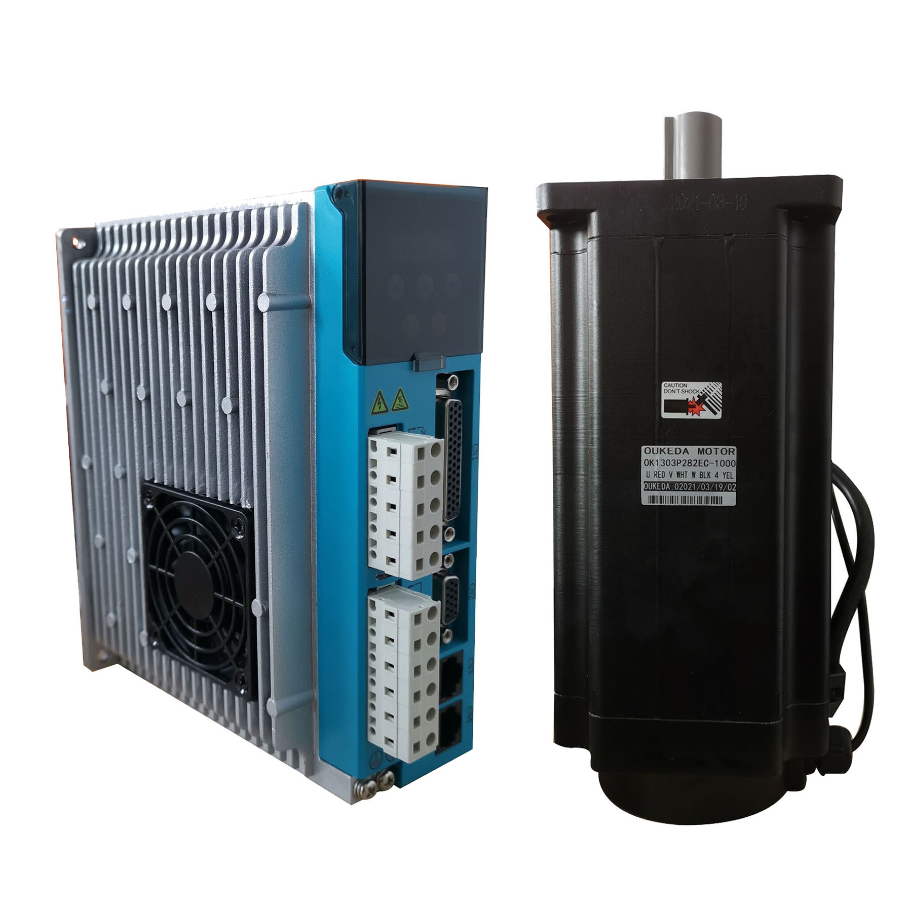 130高速闭环电机套装 50NM 马达含编码器混合伺服驱动器3HSS2208H