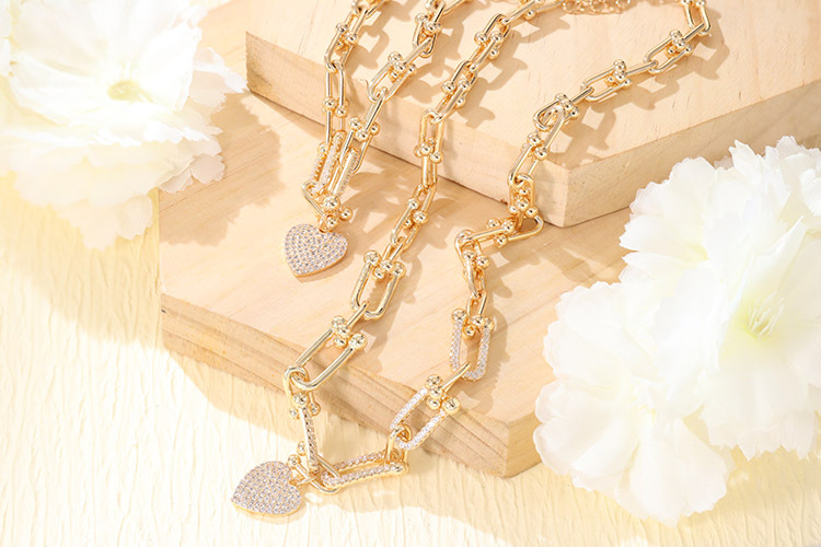 Cobre Forma De Corazón Pulsera Collar display picture 6