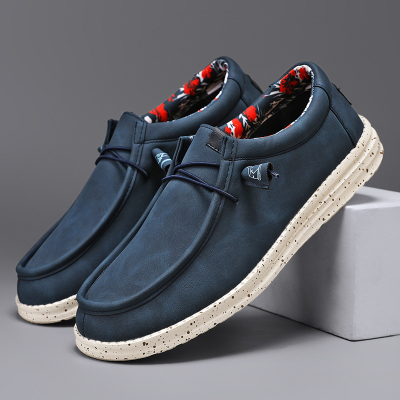 Mark Fréijoers-Summer Mokassinen Hären Loafers Héichqualitativ Echtlieder Schong Hären Flats Liichtgewiicht Fuerschong_voghion.com