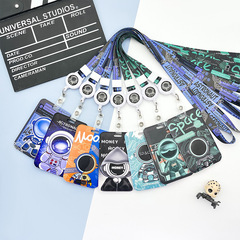 Name badge ID cover manufacturer wholesale cute astronaut cartoon card cover student campus access card protective cover