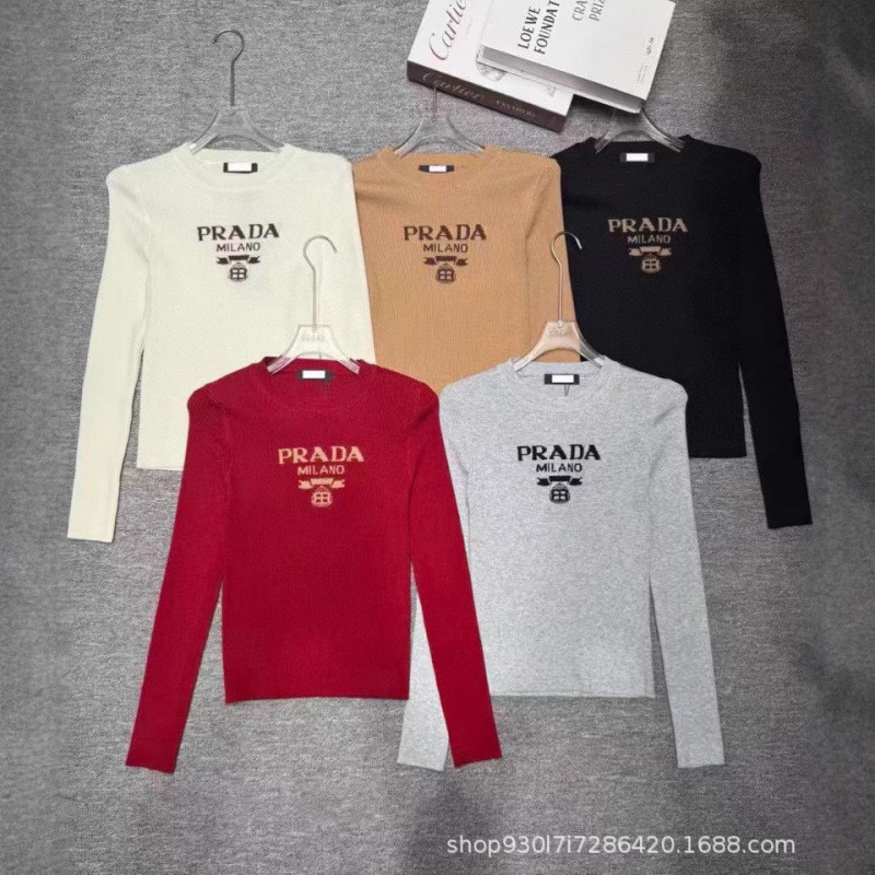 Trendy Brand 25Ss Autumn and Winter New 6-Count Wool Blended Knitted Long-Sleeved Fashion Versatile