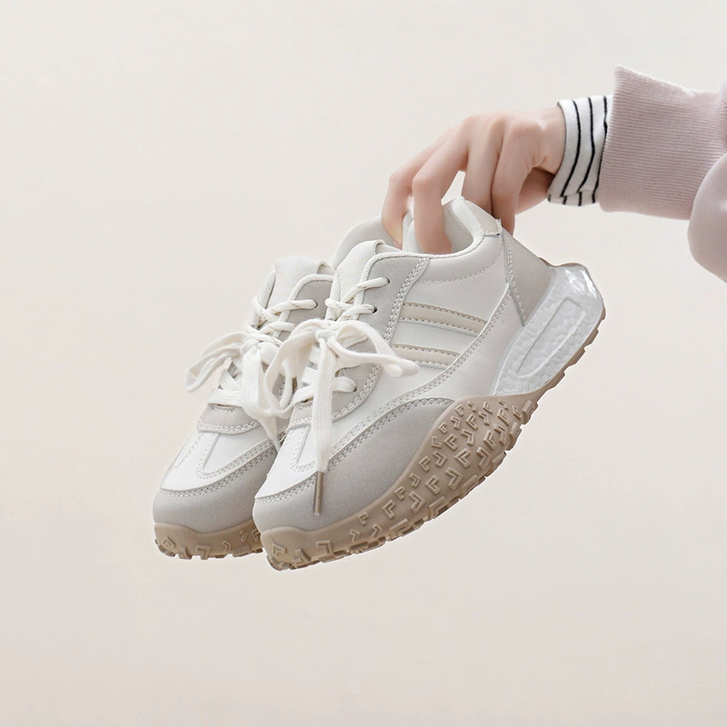 Обувь в стиле dad shoes в корейском стиле для женщин 2025 весна студенческие спортивные кроссовки с толстой подошвой для повышения роста женские WS905