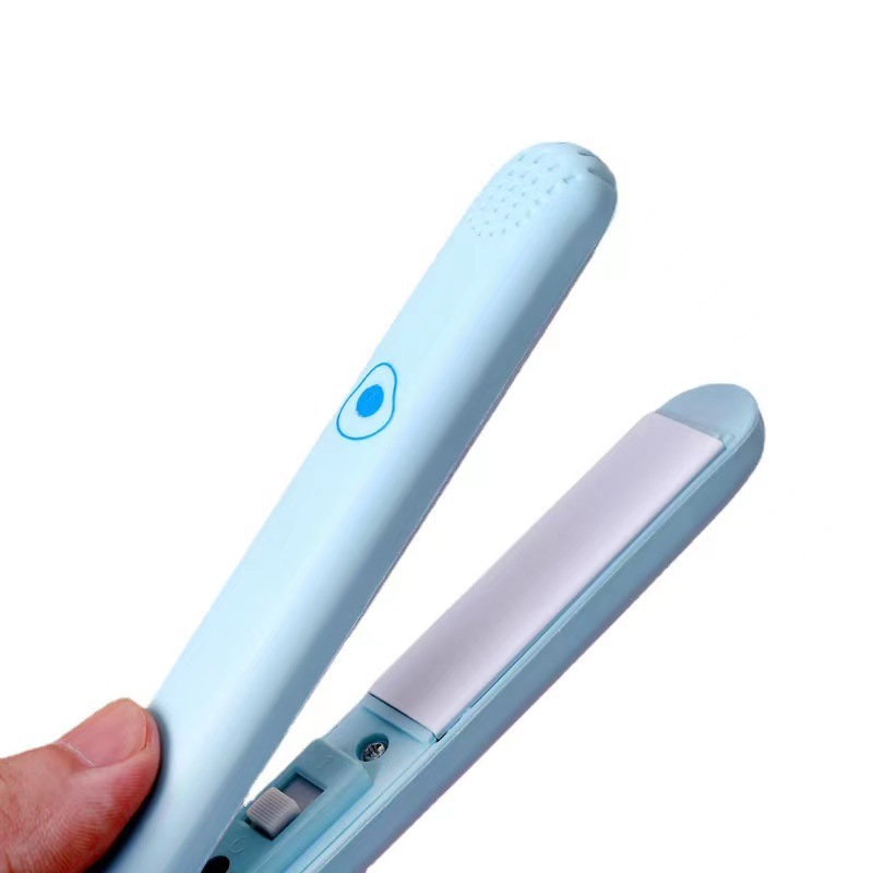 Mini plancha de pelo, barra rizadora, plancha de pelo férula de doble uso, flequillo, hebilla interna, máquina de sellado, férula, peluquería esponjosa image 7