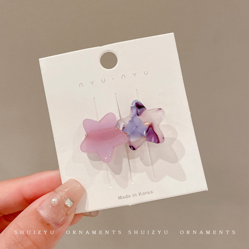 Horquilla de dopamina estrella para niños 2025 nuevo lindo clip de pico de pato flequillo en la frente horquilla lateral tocado al por mayor