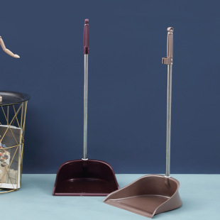 Dustpan Thickened Single Household Simple Large Plastic Dustpan Garbage Shovel Stainless Steel Rod Non-Sticky Hair