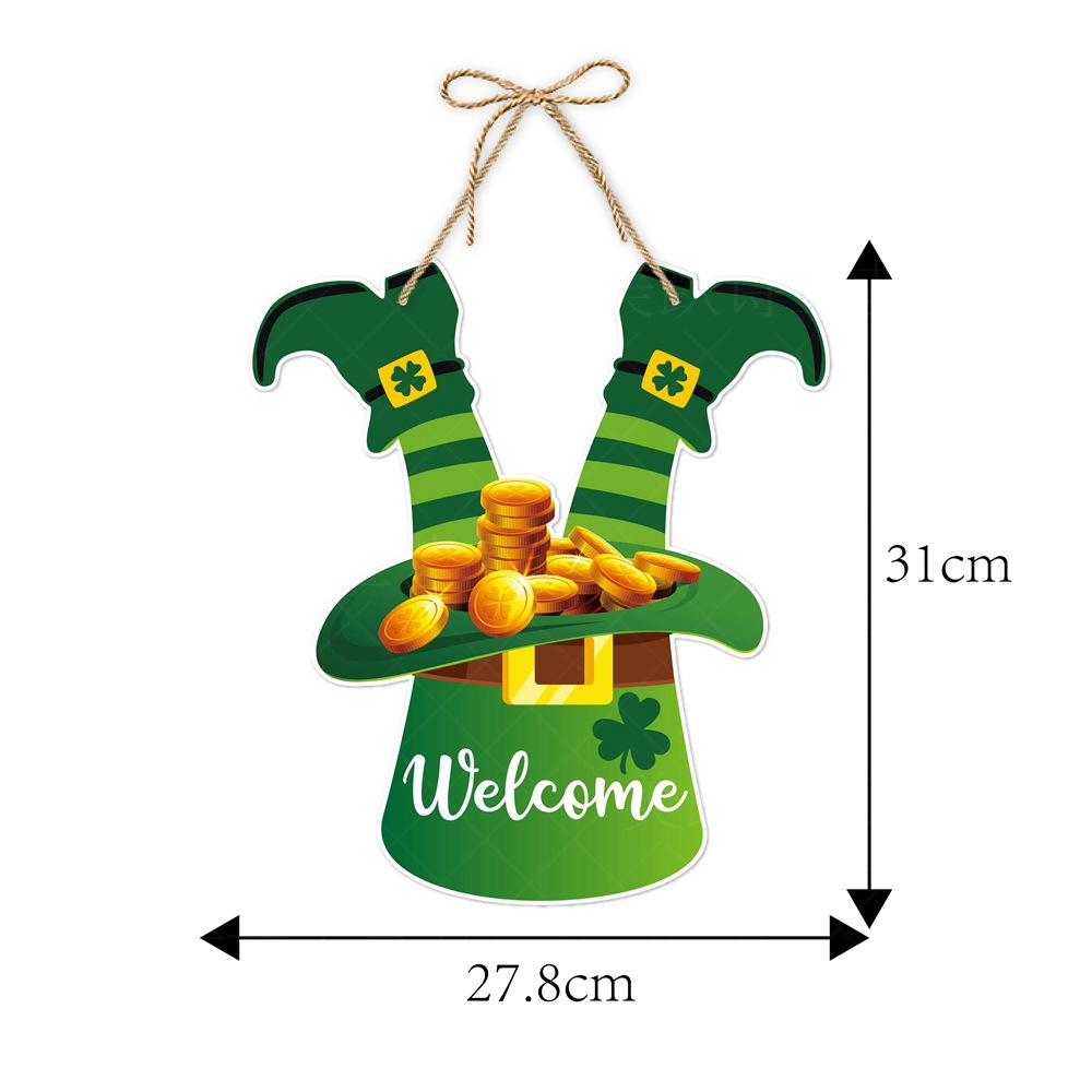 2024 Día de San Patricio fiesta decoración puerta colgante