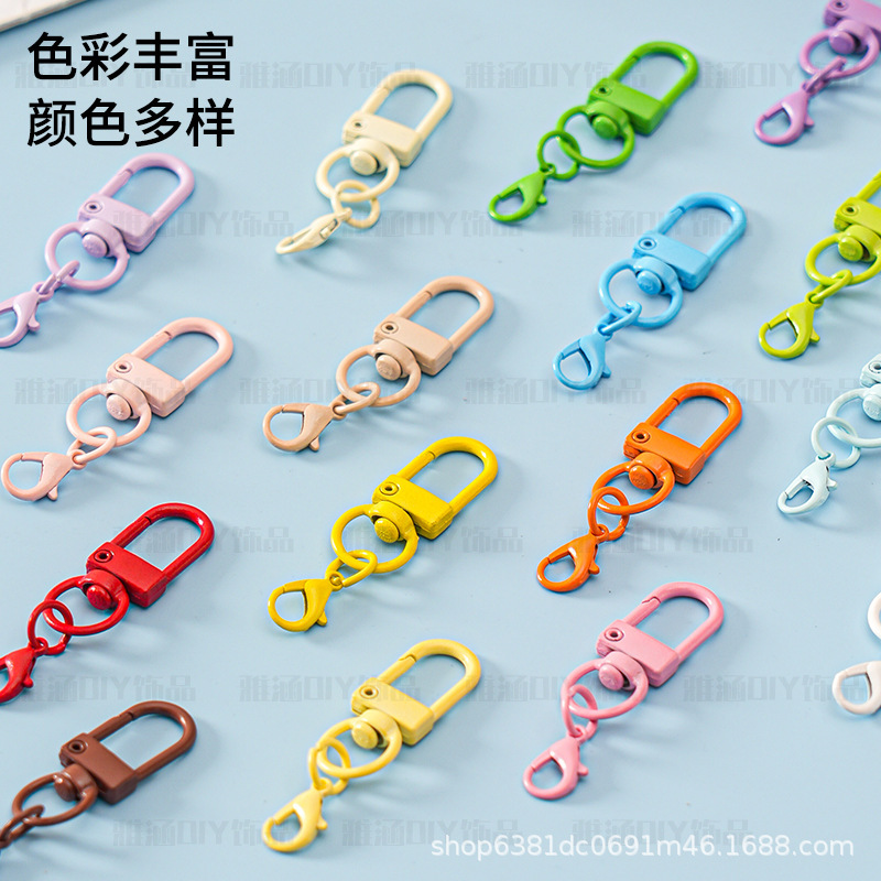 カラフルな回転犬バックル金属ハードウェアアクセサリー U 字型ドアバックルぶら下げロブスタークラスプ人形 diy 人形バッグぶら下げバックル手作り|undefined