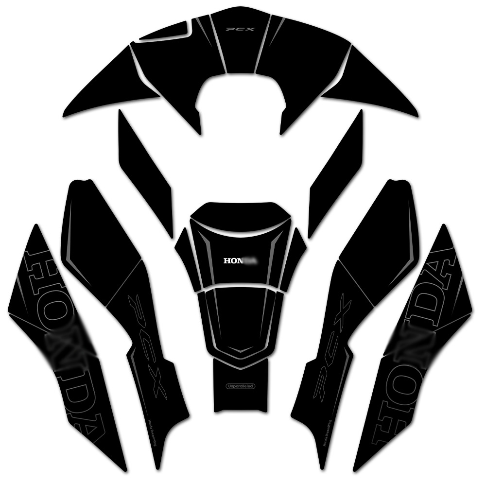 Suitable for 25 Models of Honda Pcx160 Modified Accessories, Anti-Slip Fuel Tank Stickers, Thickened Wear-Resistant Protective Film for the Body