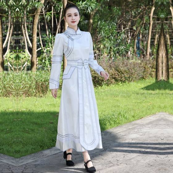 New Mongolian Clothing Women's Photography Mongolian Travel Photo Mongolian Robe Mongolian Dance Performance Clothing