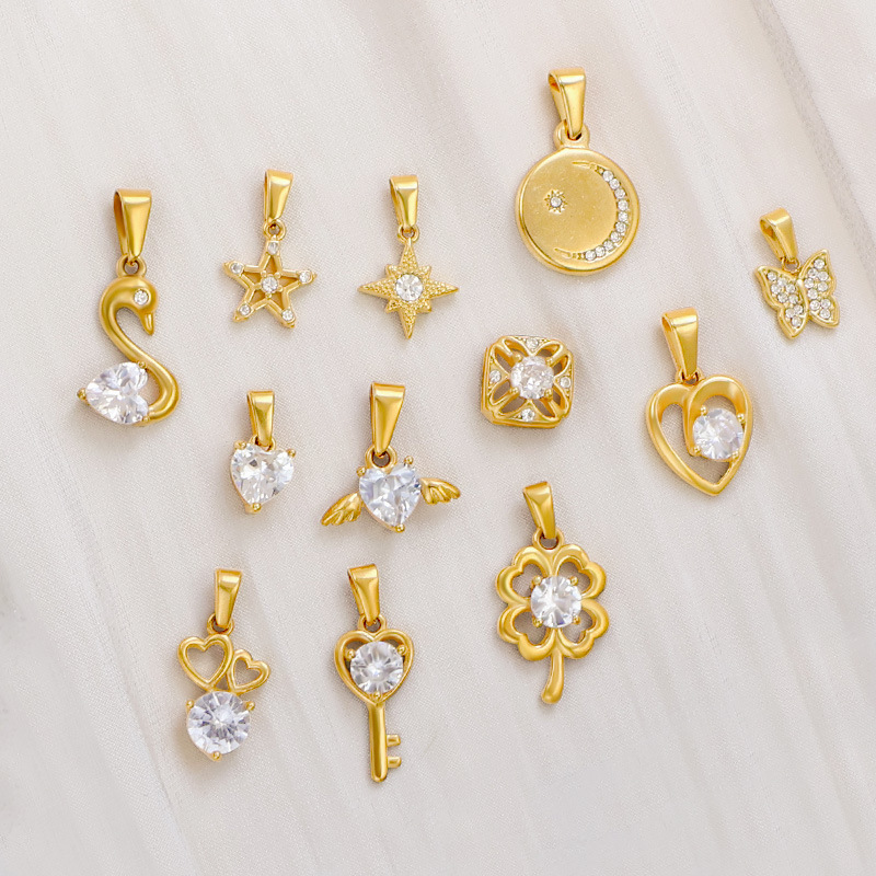3g Weight Pendant Jewelry Making Type 13.3*20.7mm Jewelry Making Size Real Gold Plated Plating Material Zircon Inlay Material DIY Jewelry Accessories Classification 1 Piece Quantity 304 Stainless Steel Material Star, Heart Shape, Butterfly Pattern All Seasons Season Polished Finish IG Style Style Waterproof Non Tarnish, Inlay Craft 1 Piece 13.3*20.7mm 304 Stainless Steel Zircon Real Gold Plated Star Heart Shape Butterfly Polished Pendant DIY Jewelry Accessories 7