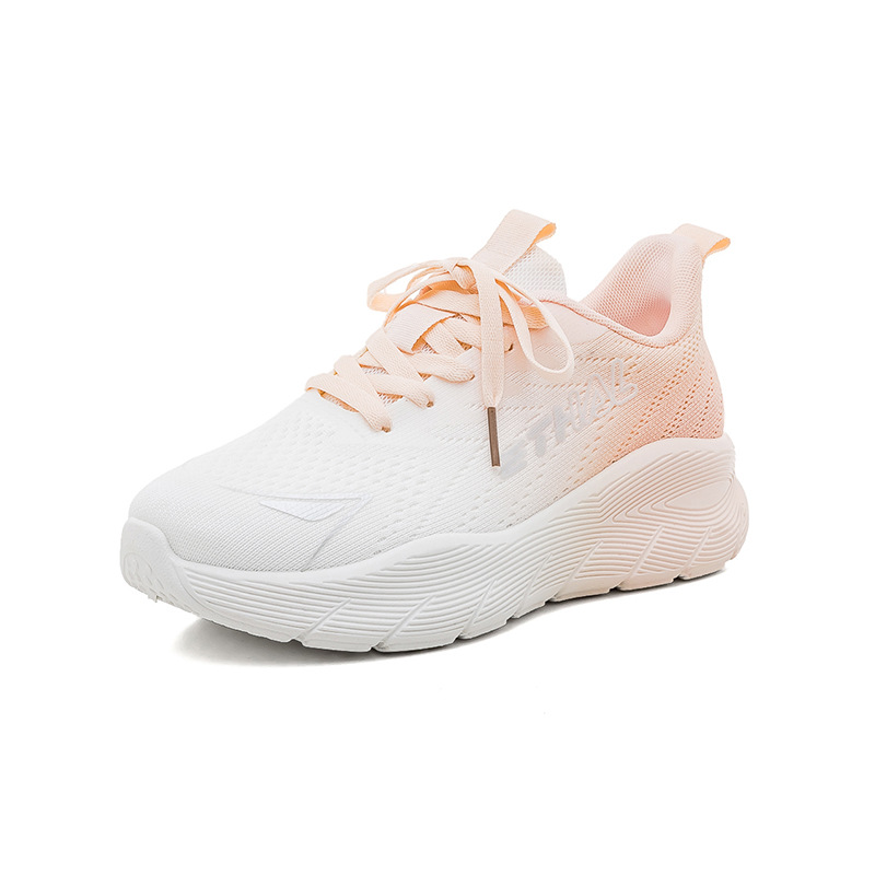 Nuevos zapatos deportivos pareja de zapatos de carreras para mujeres con suela gruesa transpirable zapatos de tejido para jóvenes zapatos casuales F8870 mujeres
