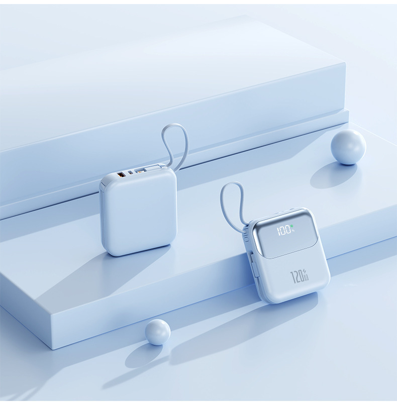 3C Sertifikalı Süper Hızlı Şarj Powerbank 20000mAh Kablolu Kompakt Taşınabilir Mobil Güç Kaynağı