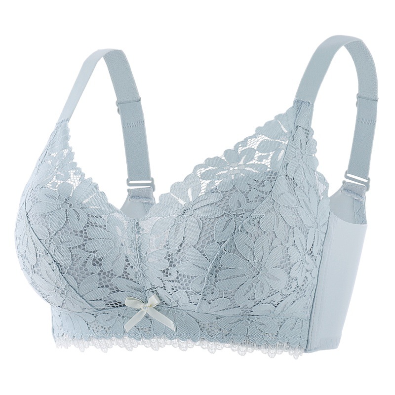 New latex cotton thickened AB small Cup sexy lace underwear steamed bun Cup 5cm thick non-rimmed non-magnetic bra