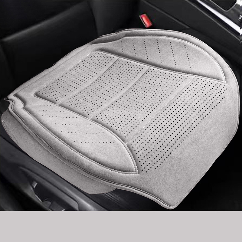 Universal – Car Seat Cushion Seat cushion, seat cover - latex-suede-light-gray-1-square-cushion