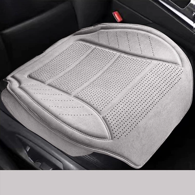 Car Seat Cushion for Seat cushion, seat cover - latex-suede-light-gray-1-square-mat