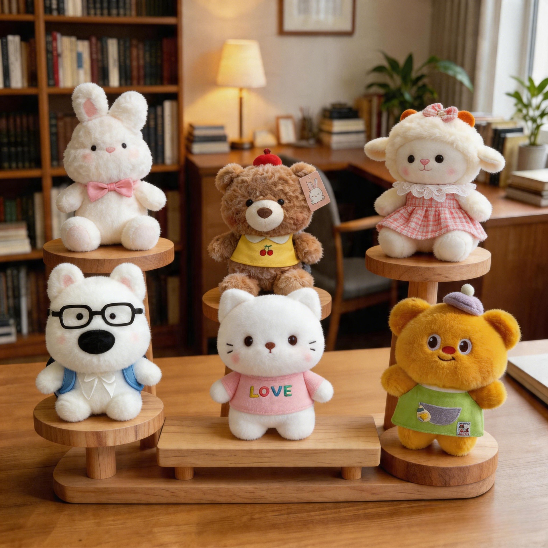 Yan venta al por mayor de 8 pulgadas máquina de garras muñeca de peluche boutique máquina de agarre muñeca boda regalo muñeca de oso