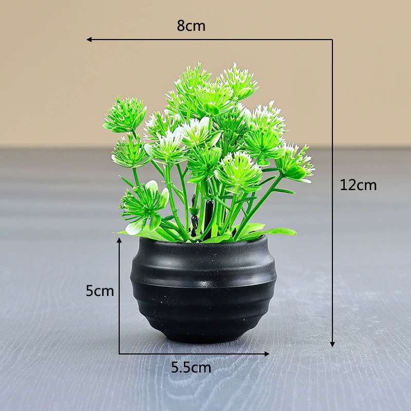 Plastic artificial plant, decorations for office, small pot, (Cross-border trading)