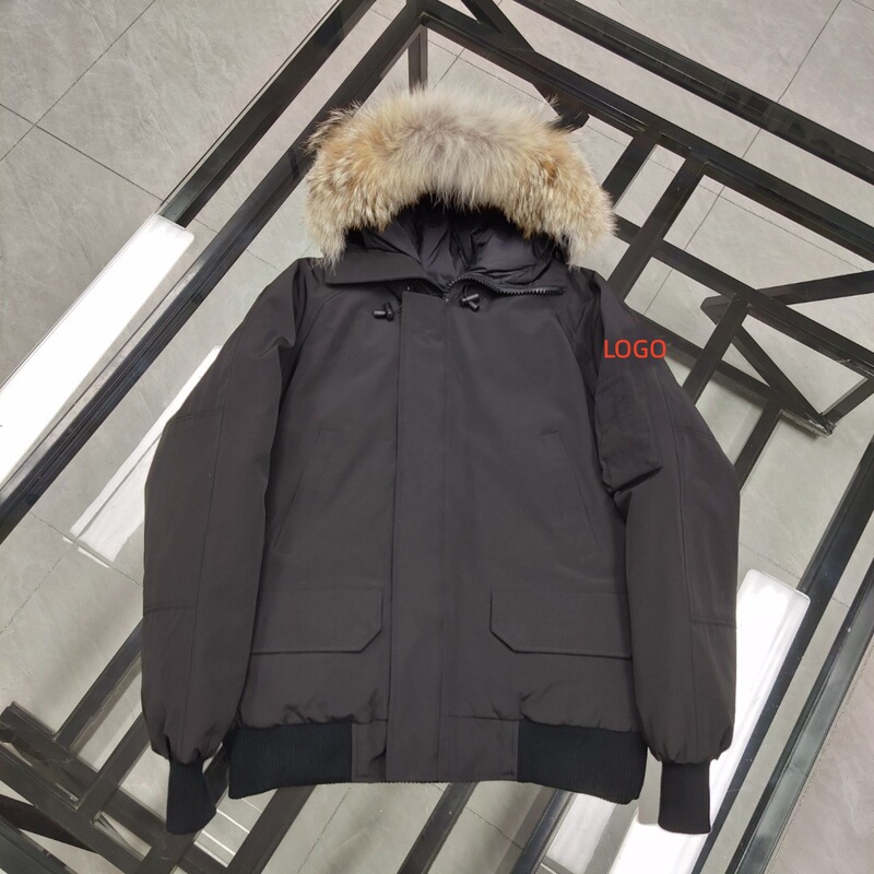 Cross-Border Canada Goose down Jacket Model 01 Pilot Jacket for Men and Women, Short Thickened Hooded Coat, Extreme Cold Grade down Jacket
